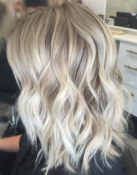 Ice blonde hairstyles for shoulder length