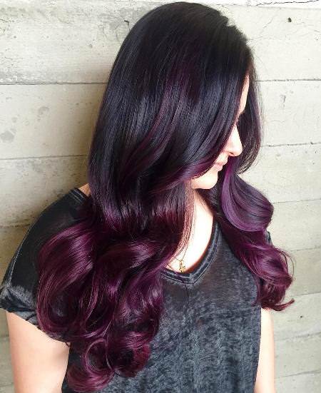 Purple passion ombre hair ideas for blonde brown red black hair