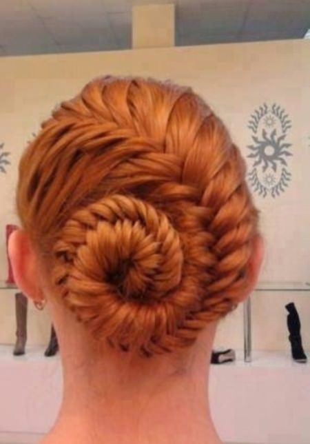 Seashell french braid bun creative fishtail braid hairstyles