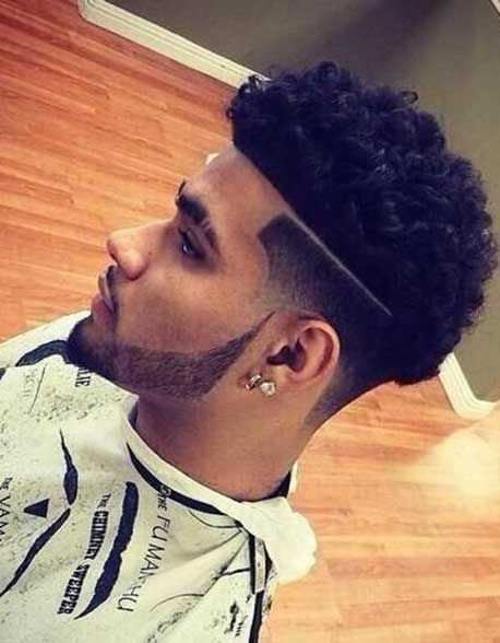 Wavy high fade haircuts for black men