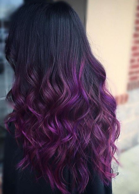 black and purple ombre waves lavender ombre hair and purple ombre