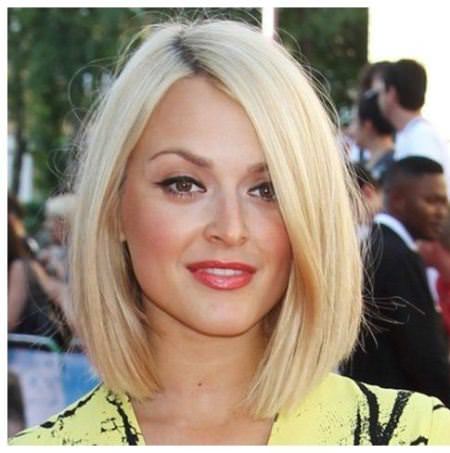 blunt platinum blonde bob haircuts for round faces