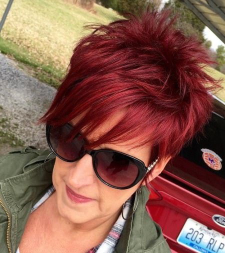 bold and spiky pixie haircuts for women over 50