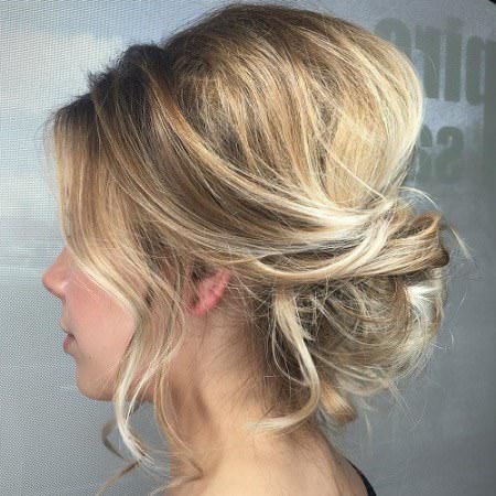 bouffant updo mid length hairstyles