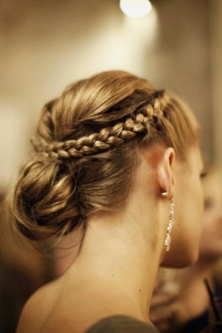 braided bun wedding hairstyles