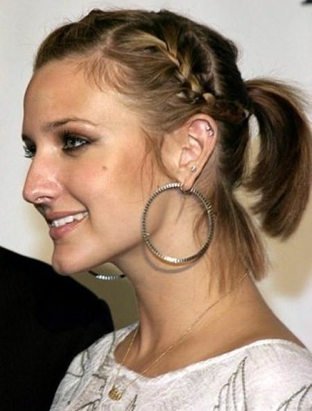 braided ponytail Updos for short hair