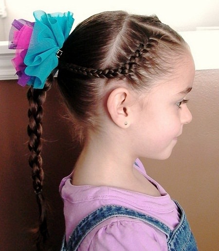 braided ponytail hairstyles for little girl