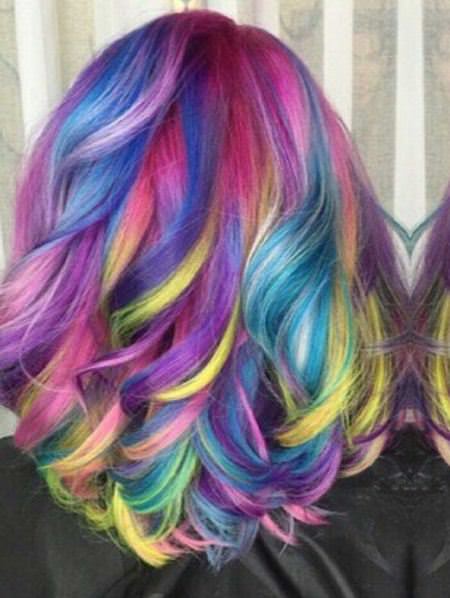 bright neon pastel hair color