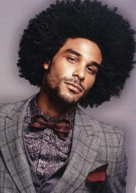 curly natural afro black men hairstyles