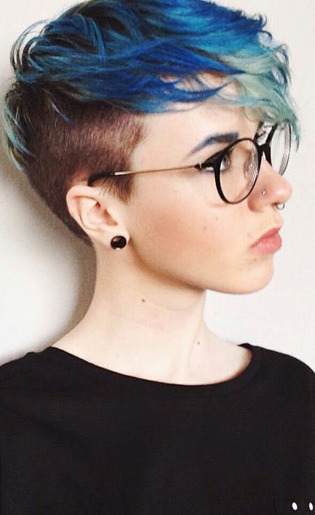 feeling blue asymmetrical haircuts