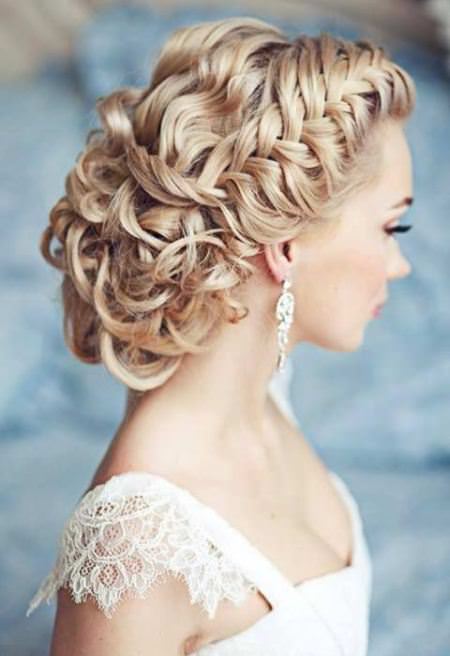 fishtail braid bun wedding hairstyles