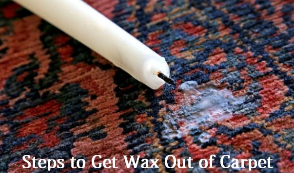 get wax out of carpet