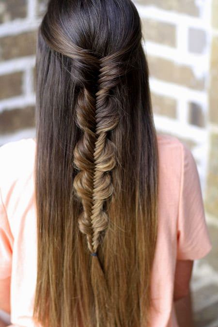 half braid hairstyles for straight hair
