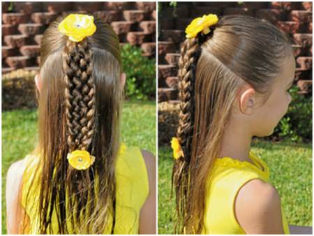 half braided open hairstyles braids for kids