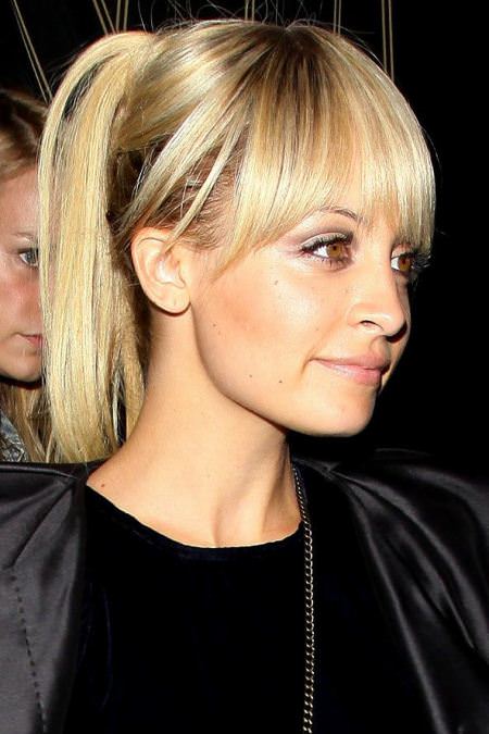 high and glossy blonde brown different hairstyles with bangs