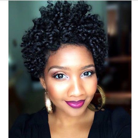 kinky curls short hairstyles for black women