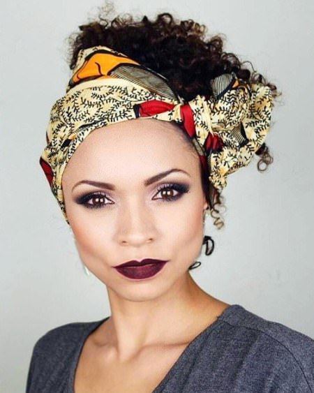 knotted headscarf natural hairstyles