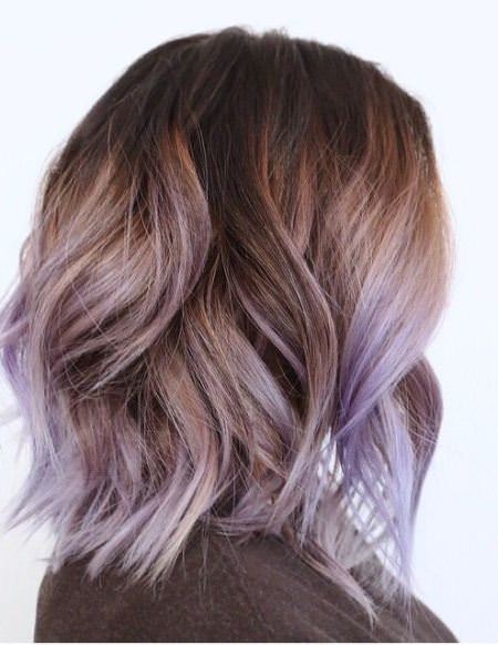 light brown and lavender purple lavender ombre hair and purple ombre
