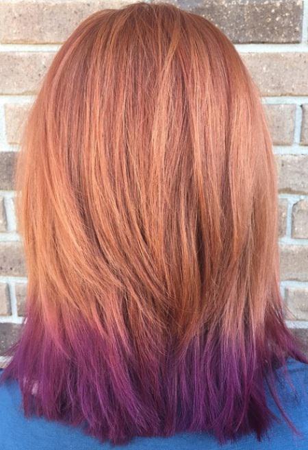 light rosewood hair with purple ombre ends lavender ombre hair and purple ombre