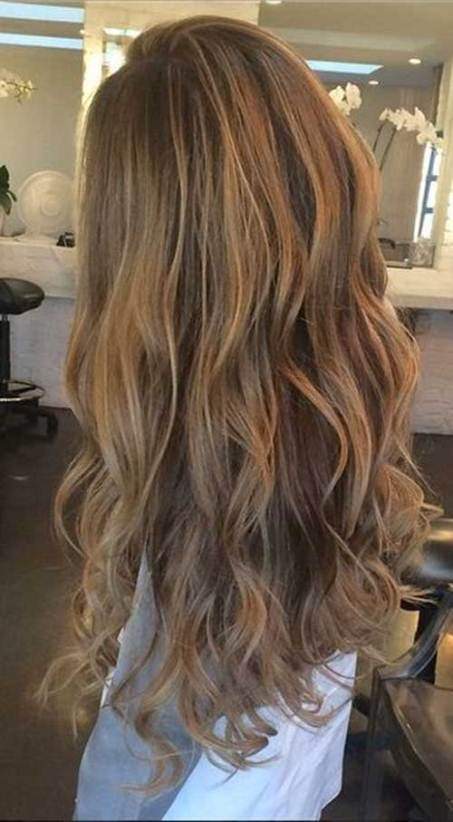 long and lovely brown hair caramel highlights for women