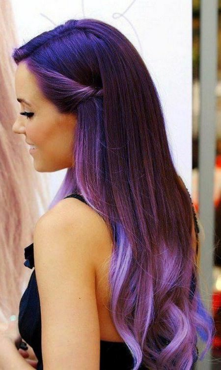 long bright ombre hair lavender ombre hair and purple ombre