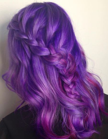 long hair in purple dream hairstyles for long hair