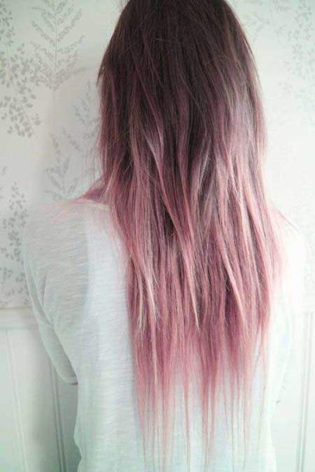 long layered pink layered hairstyles for long hair