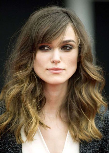 long layers with side bangs hairstyles for square faces