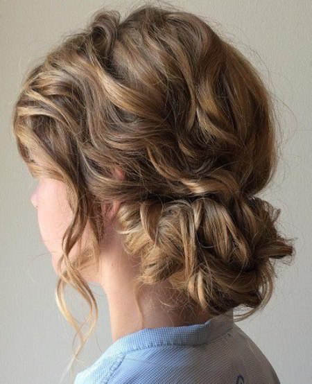 low key loose updo hairstyles for shoulder length