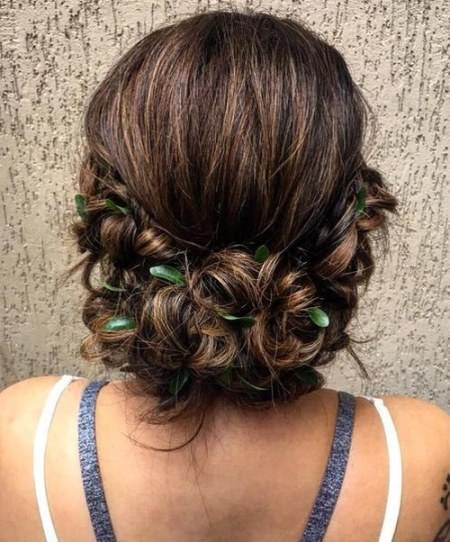 low messy looped updos for long hair