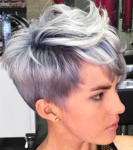 pastel pixie short haircuts for thick hair