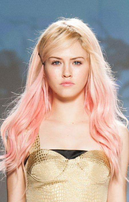 pink and blonde ombre shades of strawberry blonde hair color
