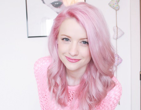 pink pastel hair color