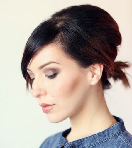 ponytail poof Updos for short hair