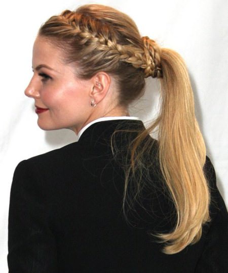 ponytail with braided bangs braided hairstyles