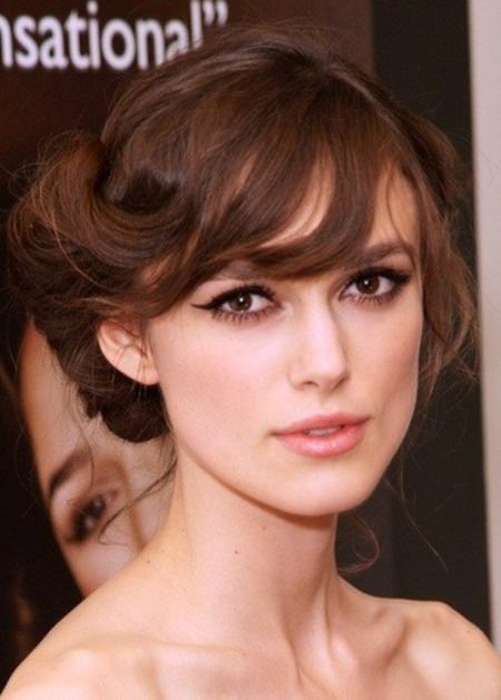 rolled side updo hairstyles for square faces