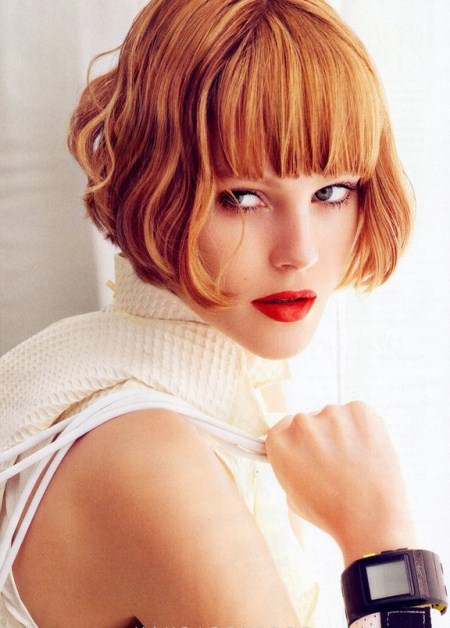 short bob with curled in ends and bangs short bob haircuts