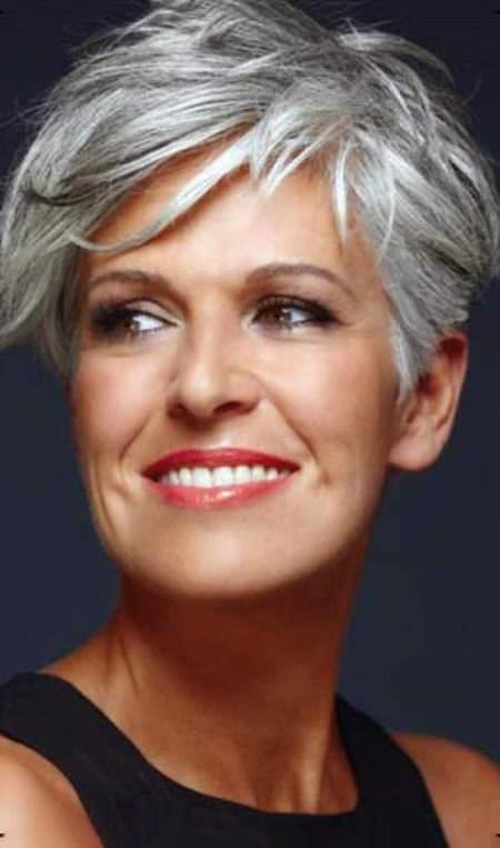 short crop with side bangs short hairstyles for women over 50