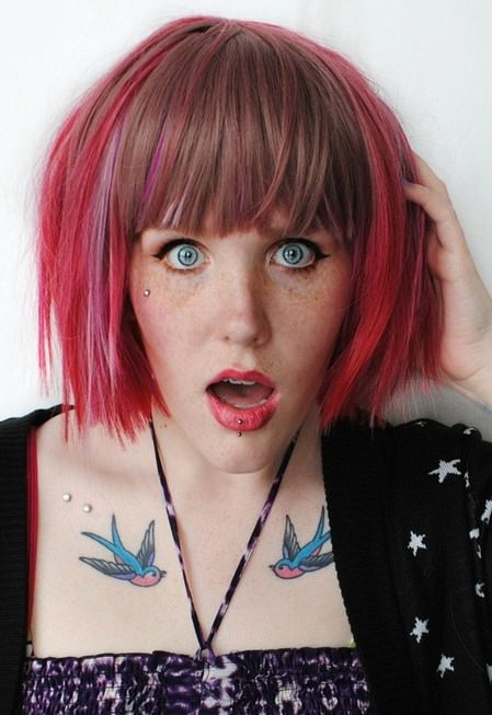 short hairstyles with bangs cute emo styles for girls