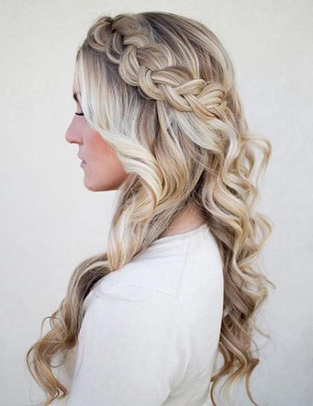 side crown braid hairstyles for women