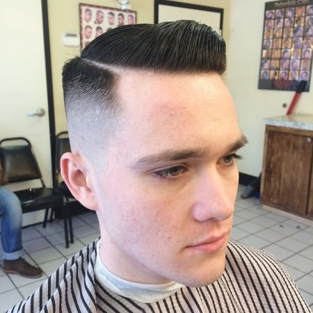 side part high and tight haircuts