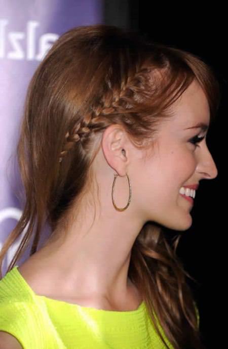 side small braids straight hairstyles