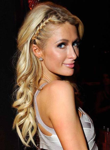 spiral curls with single braid hairstyles for girls