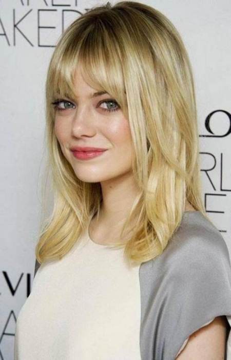straight layers with rounded fringes hairstyles for girls