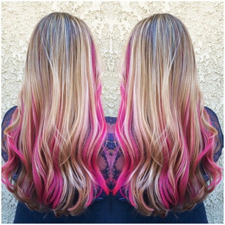 strawberry hair color with pink streaks shades of strawberry blonde hair color