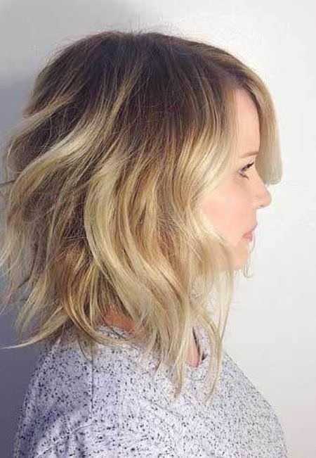 textured lob for round face long bob haircuts