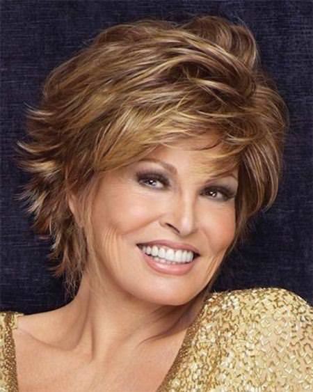 tousled waves with flicks short hairstyles for women over 50