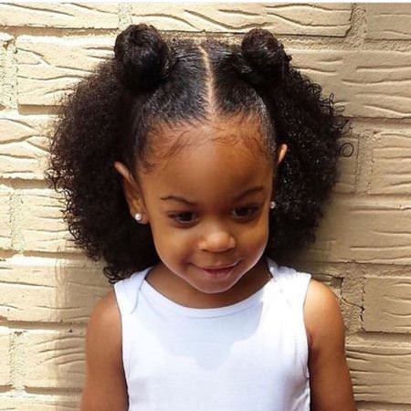 two small half buns black girl hairstyles