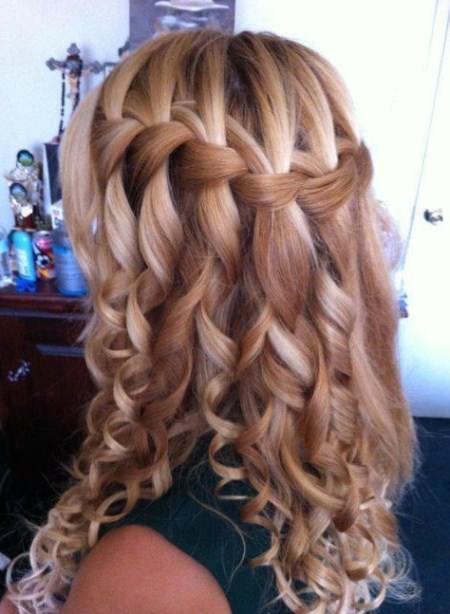 waterfall braided hairstyles