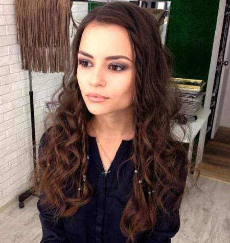 waves with thin rope braids hairstyles for square faces
